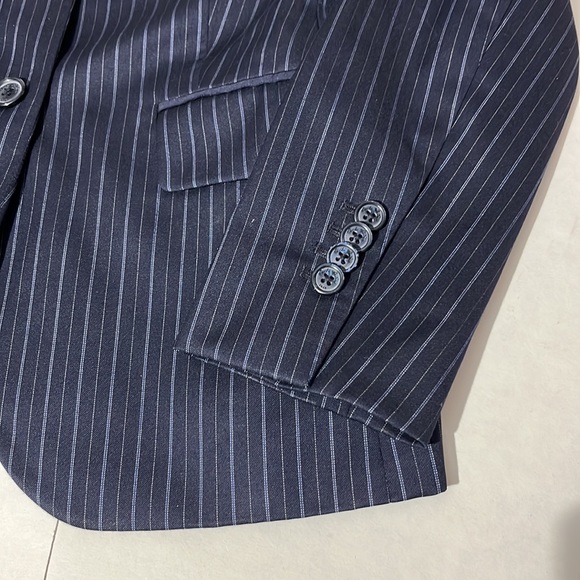 Brooks Brothers Navy Blue Pinstripe sz 2 Button Wool Blazer Jacket 346 womens - Picture 3 of 7